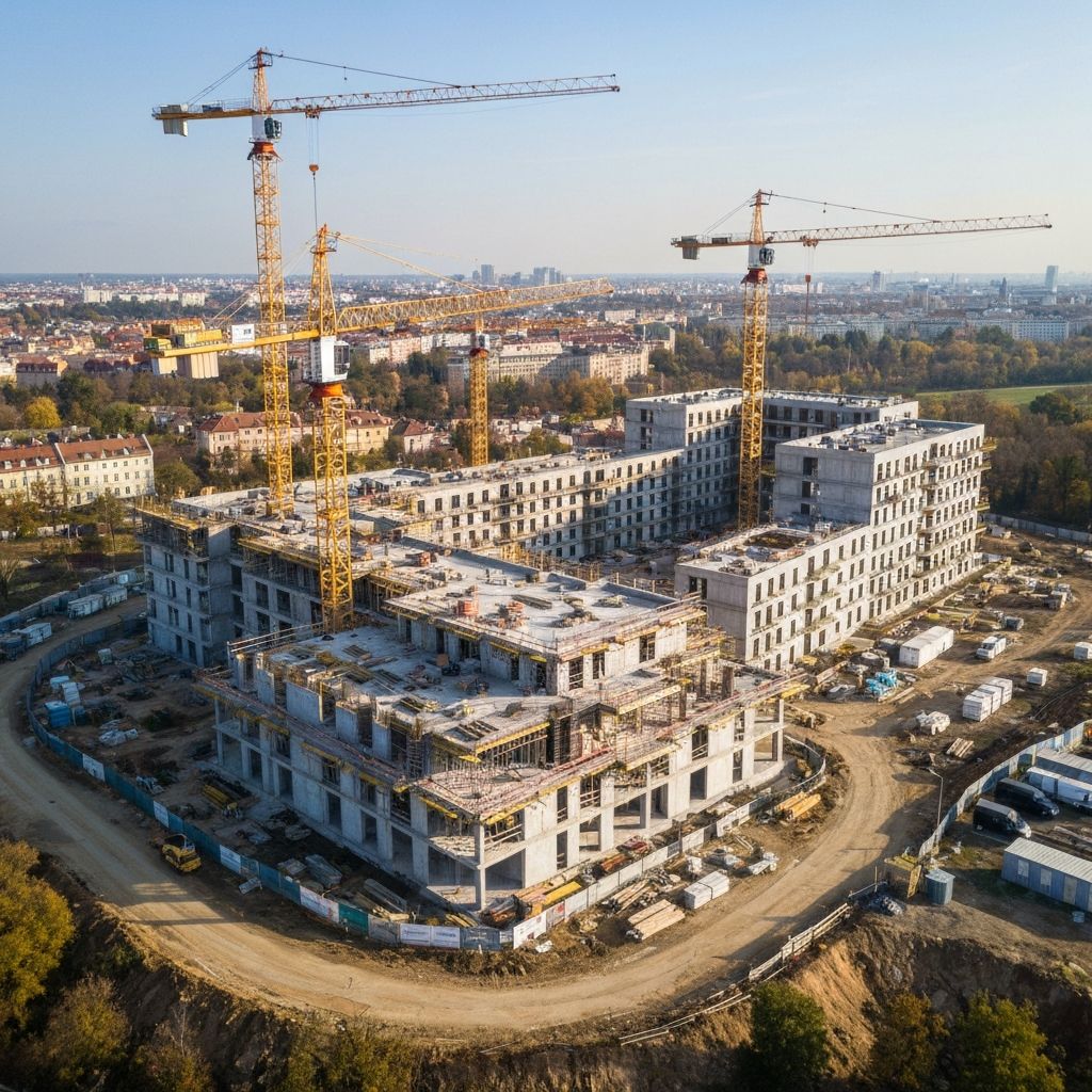 Stavební projekt z výšky